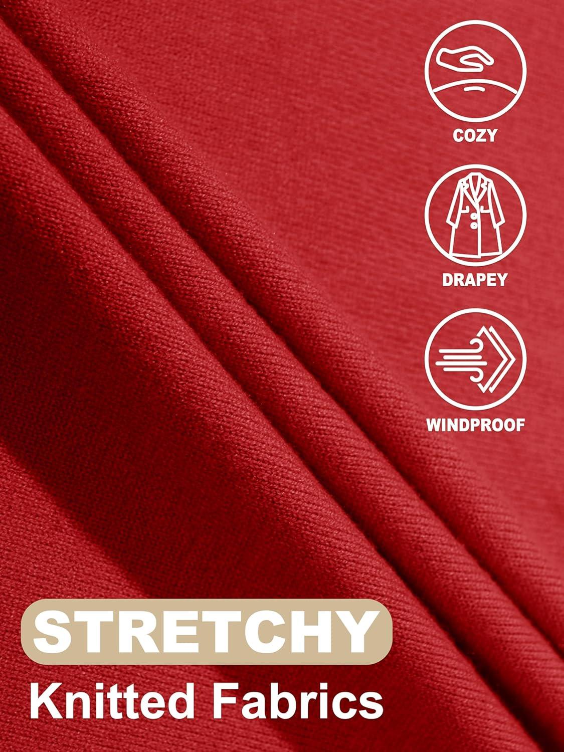 imageMAGCOMSEN Womens Cardigan Open Front Knit Hoodie Sweater Coatigan Jacket 2024 Casual Fall Trendy Coats with PocketsTomato Red