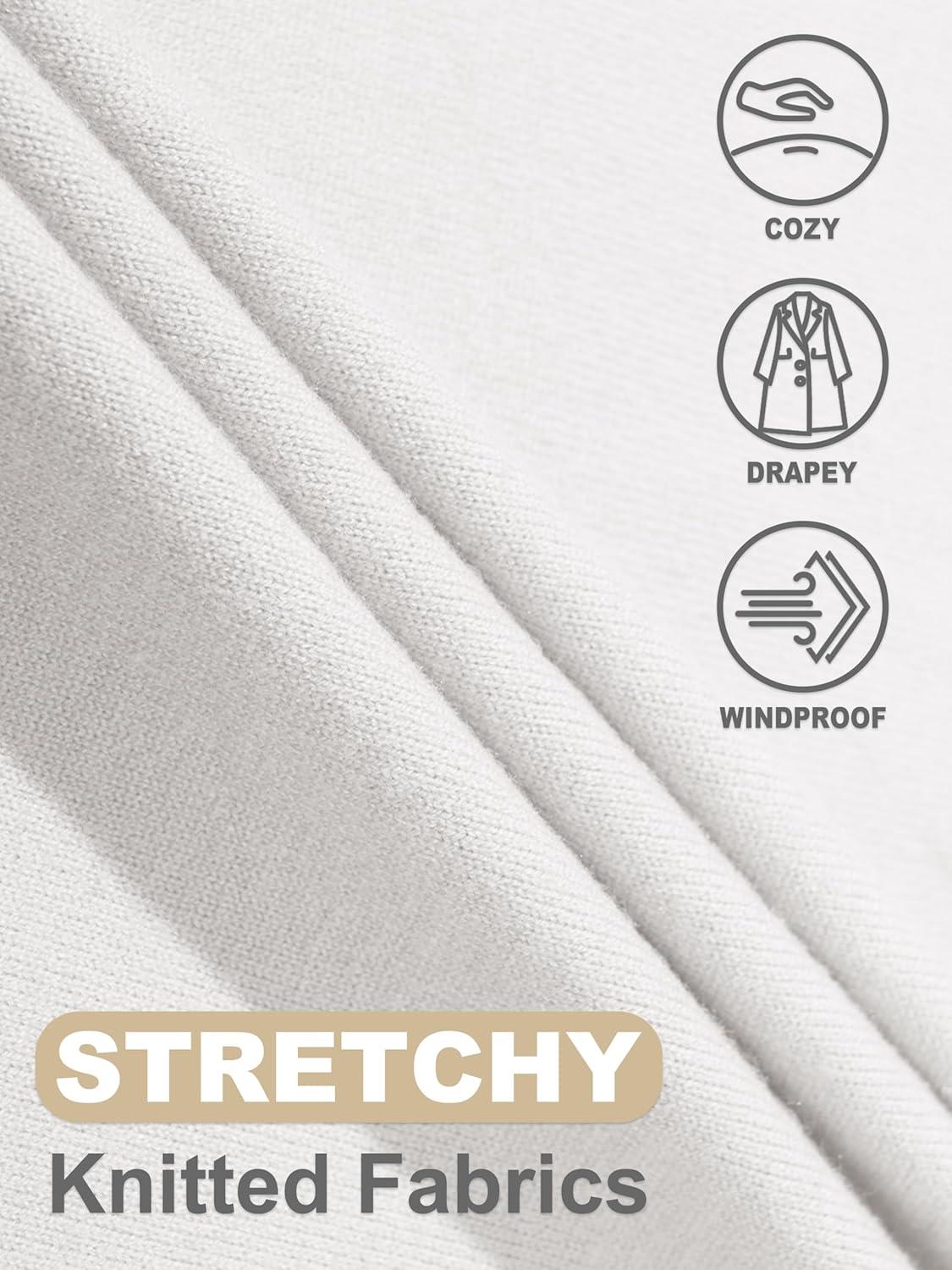 imageMAGCOMSEN Womens Cardigan Open Front Knit Hoodie Sweater Coatigan Jacket 2024 Casual Fall Trendy Coats with PocketsWhite