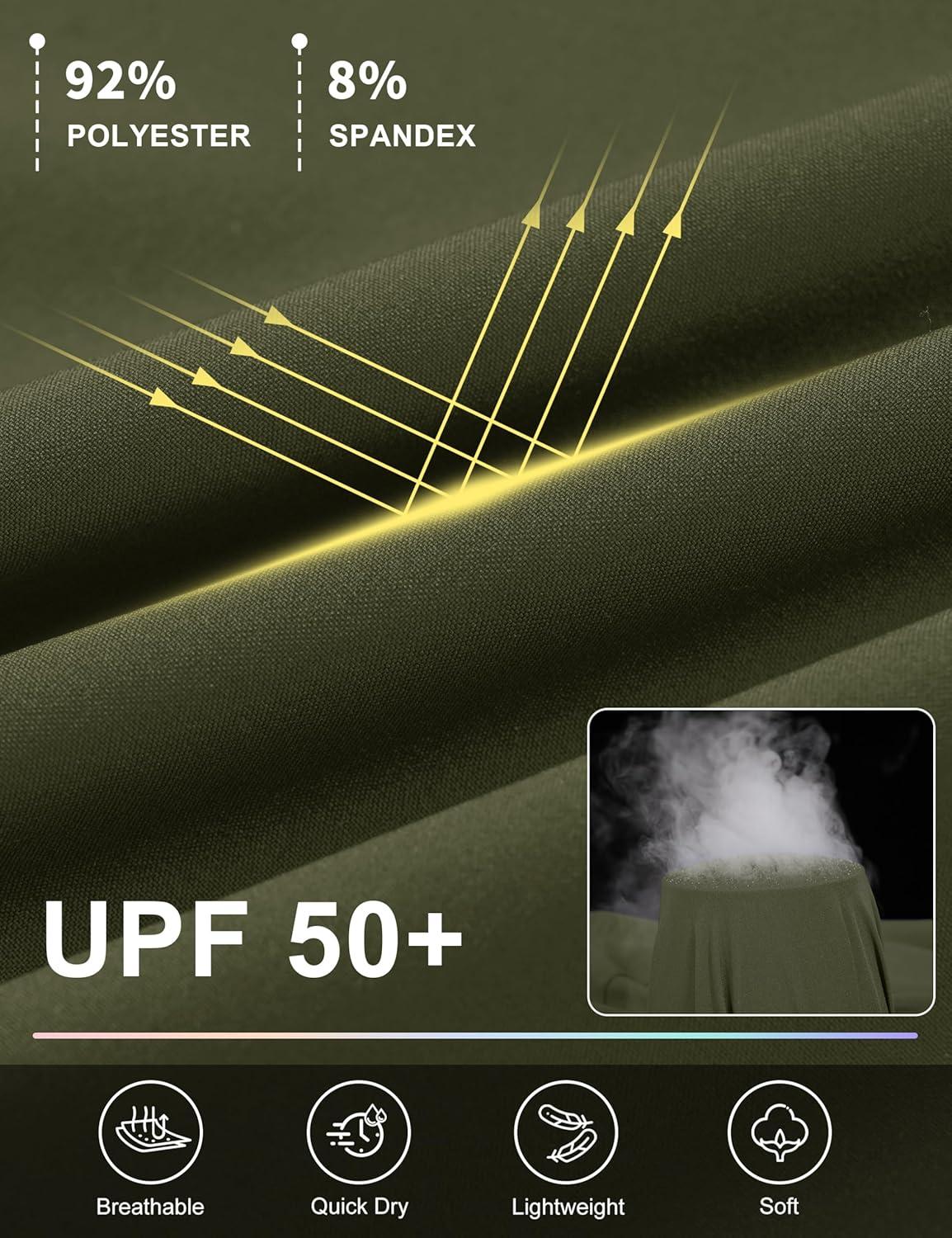 imageMAGCOMSEN Womens Cargo Joggers Lightweight Quick Dry Hiking Pants UPF 50 Athletic Workout Travel Joggers Zipper PocketsArmy Green