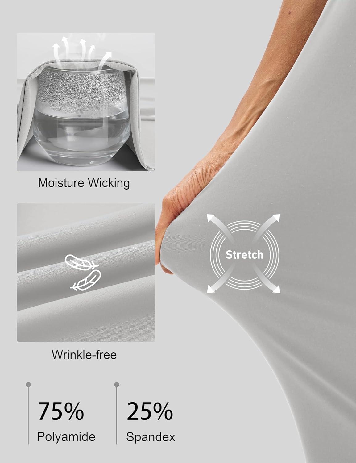 imageMAGCOMSEN Womens Golf Pants UPF 50 High Waisted Stretch 78 Ankle Dress Work Casual Slack Summer Travel Pants 5 PocketsLight Grey