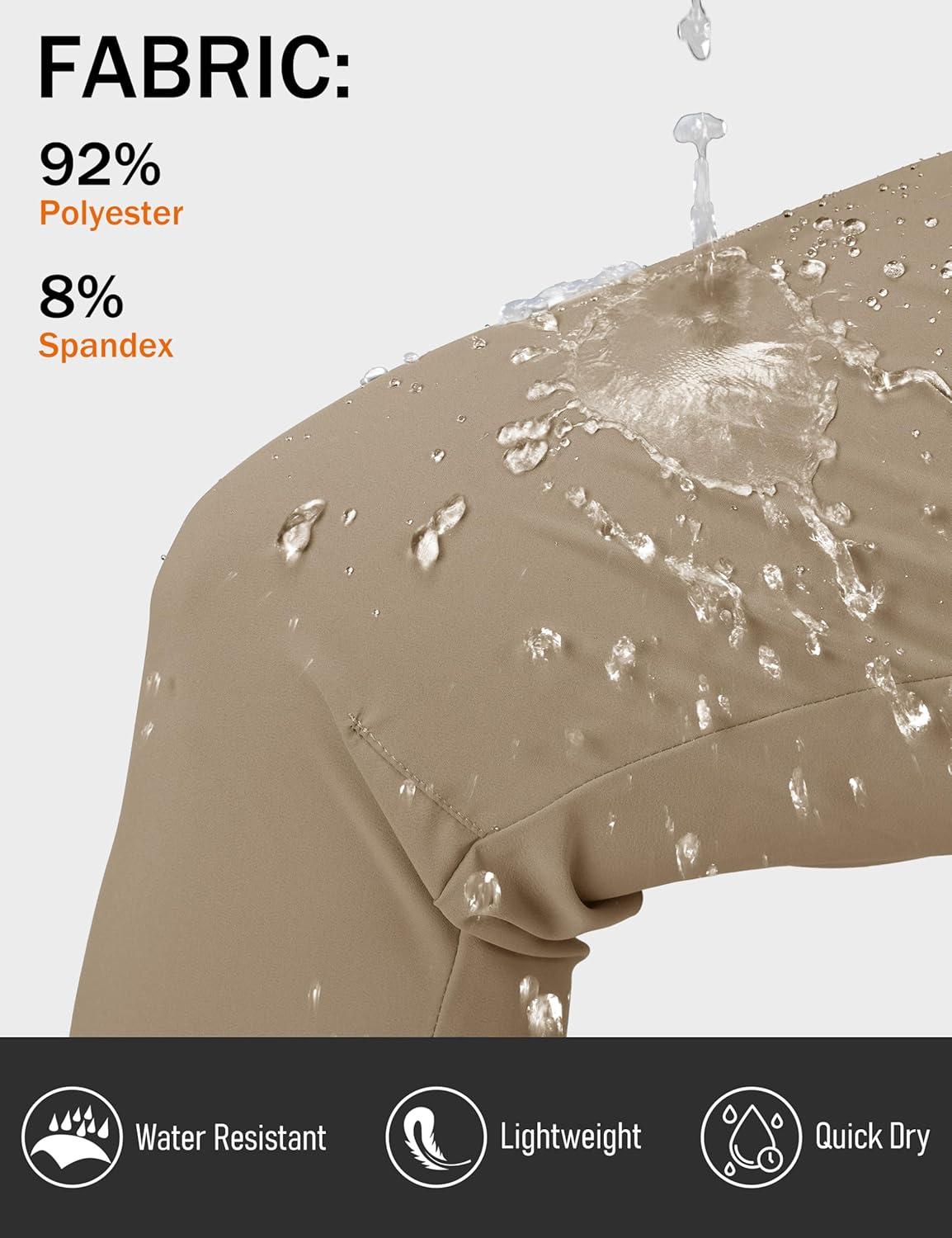 imageMAGCOMSEN Womens Hiking Pants Lightweight Quick Dry Athletic Running Joggers with Pockets Outdoor Travel SweatpantsKhaki