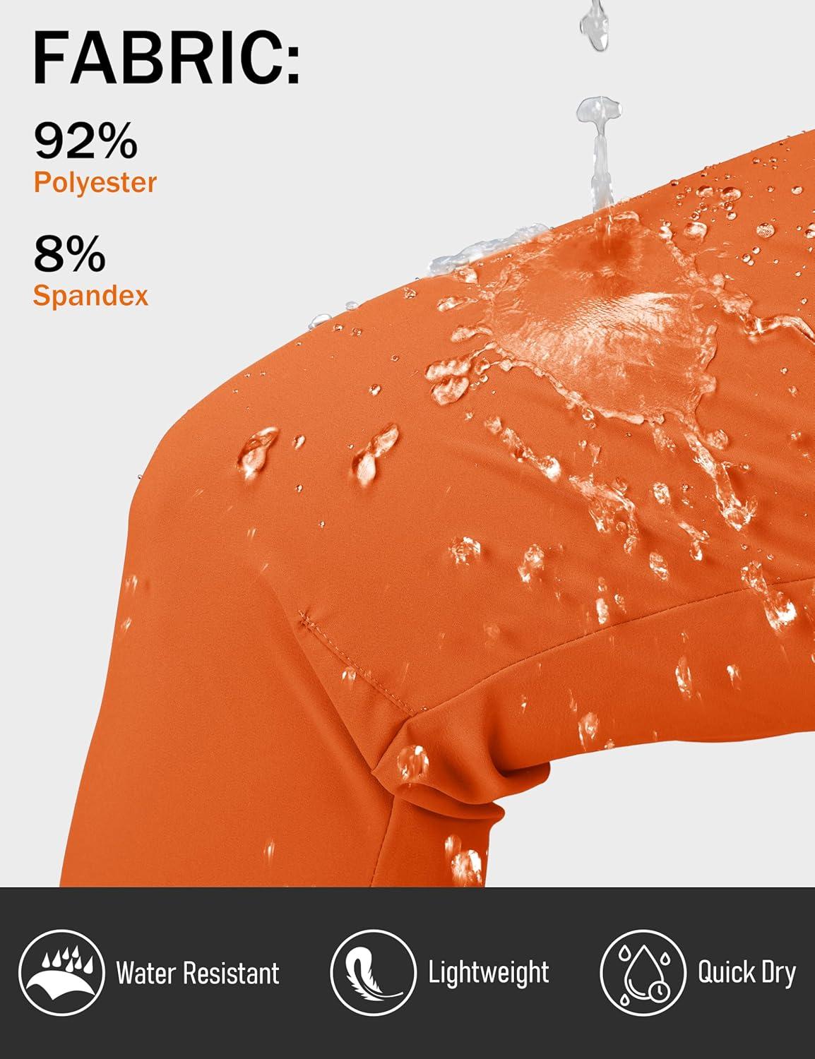 imageMAGCOMSEN Womens Hiking Pants Lightweight Quick Dry Athletic Running Joggers with Pockets Outdoor Travel SweatpantsOrange