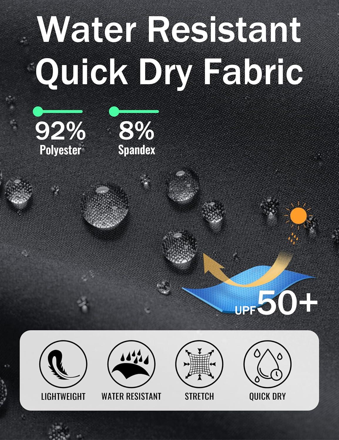 imageMAGCOMSEN Womens Hiking Pants UPF 50 Water Resistant Quick Dry Lightweight Elastic Waist Cargo Pants with 4 PocketsDark Grey