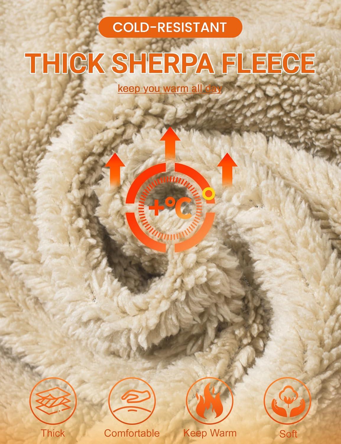 imageMAGCOMSEN Womens Hoodies Thick Fleece Lined Hooded Sweatshirt Warm Sherpa Lined Heavyweight Pullover with PocketYellow