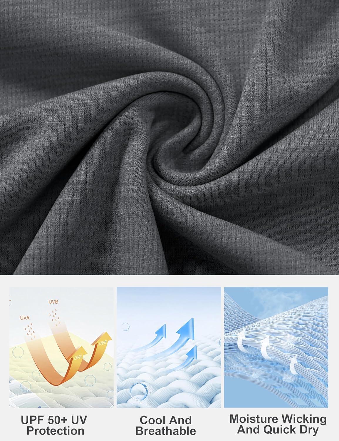 imageMAGCOMSEN Womens Long Sleeve Shirts UPF 50 Sun Protection Quick Dry Athletic Running Workout Tops Rash GuardDark Grey