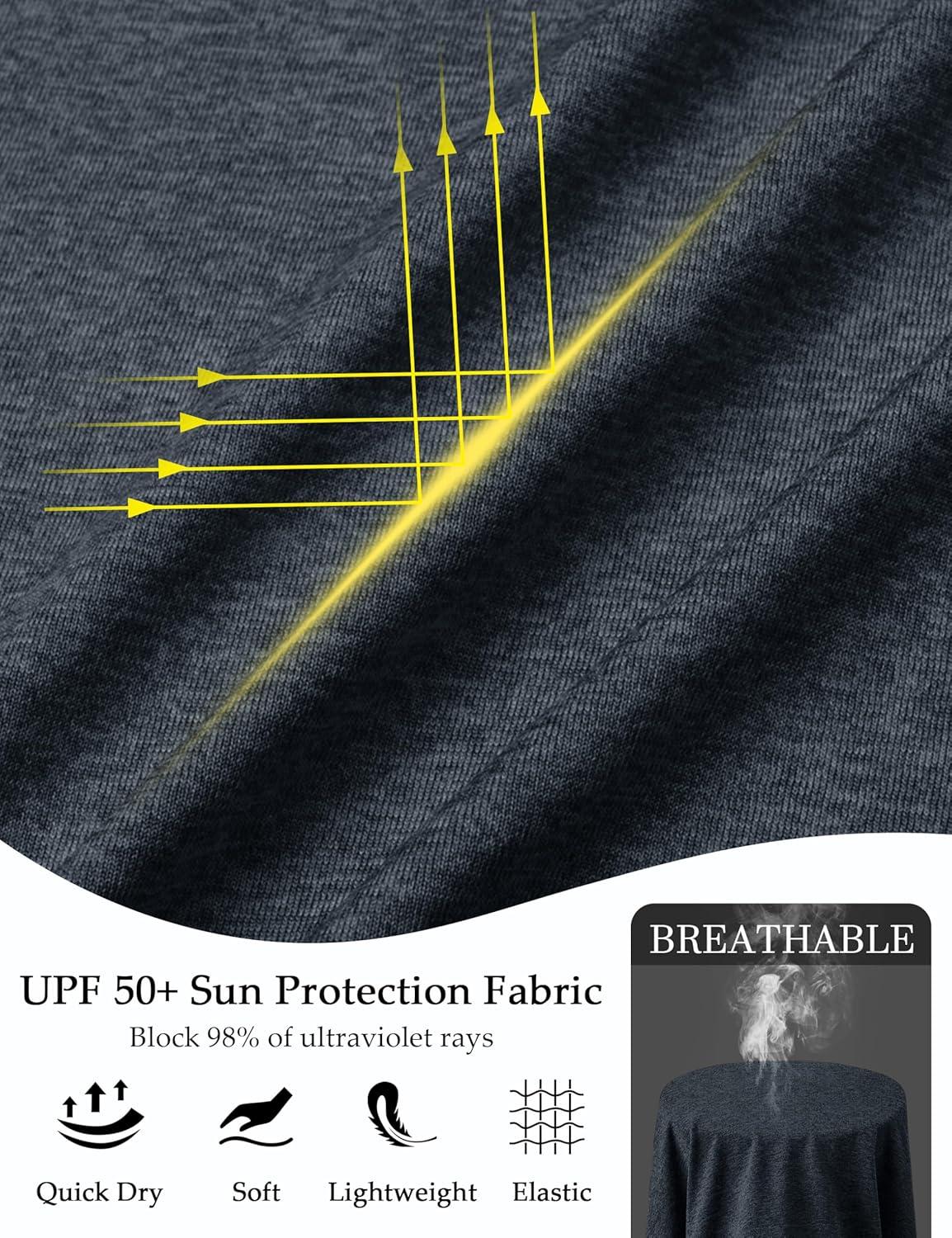 imageMAGCOMSEN Womens Long Sleeve Shirts UPF 50 Workout Tops Sun Protection Athletic Running Swim Rash GuardBlack