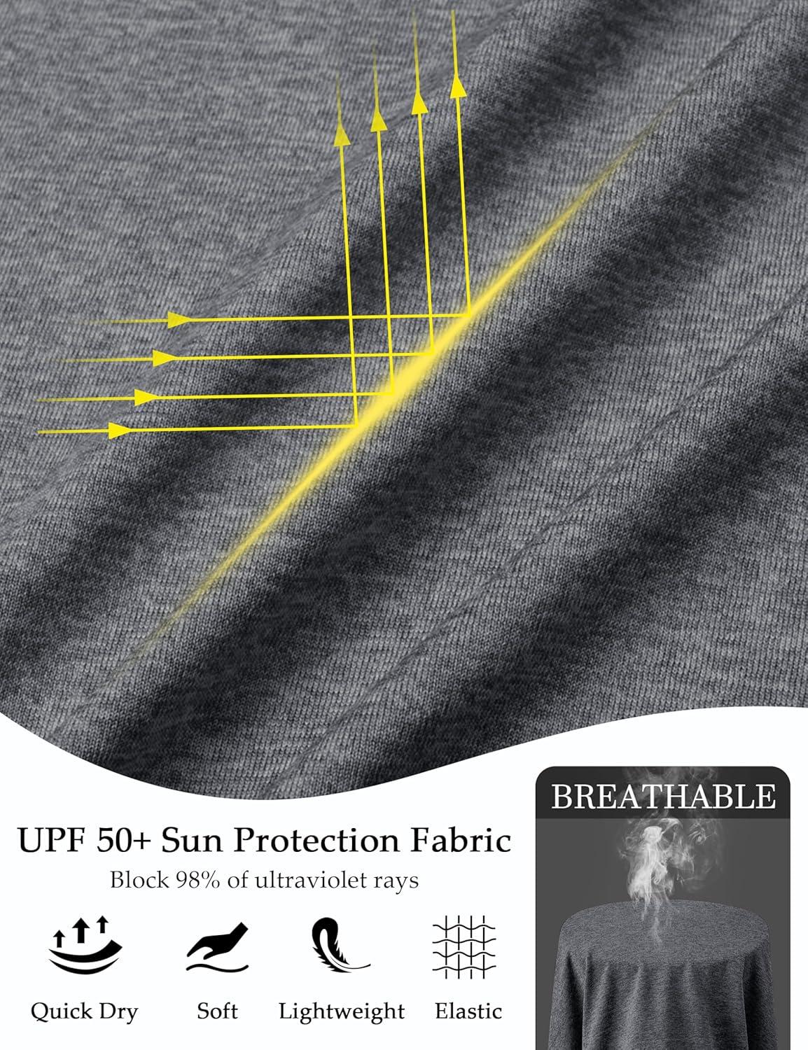 imageMAGCOMSEN Womens Long Sleeve Shirts UPF 50 Workout Tops Sun Protection Athletic Running Swim Rash GuardDark Grey