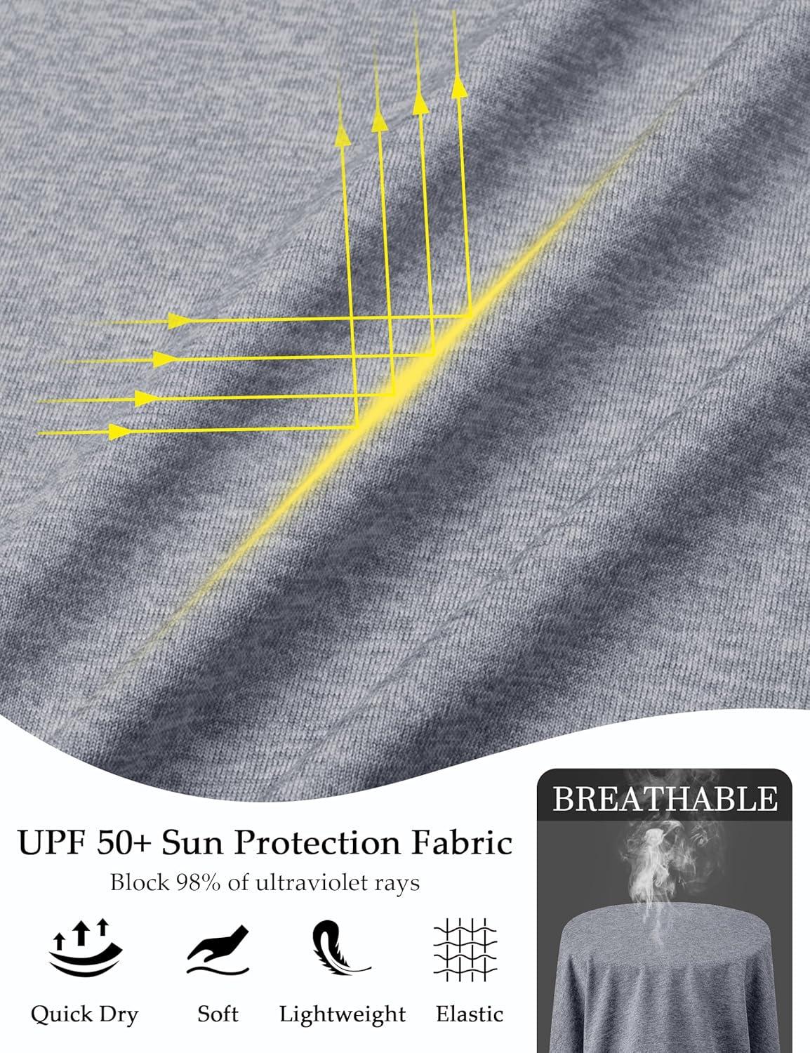 imageMAGCOMSEN Womens Long Sleeve Shirts UPF 50 Workout Tops Sun Protection Athletic Running Swim Rash GuardLight Grey