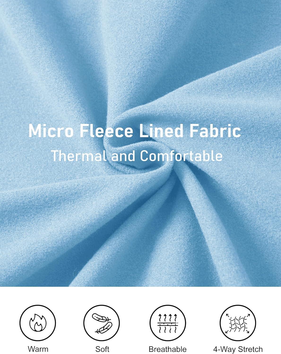 imageMAGCOMSEN Womens Quarter Zip Fleece Pullover Mock Neck Thermal Shirts with Zip Pocket Athletic Running TopsLsblue