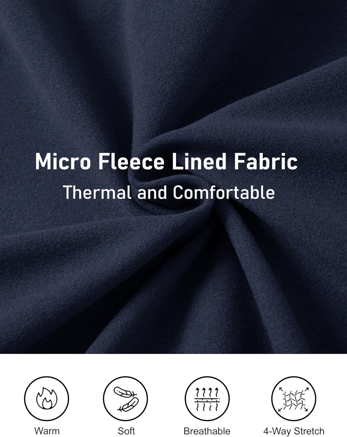 imageMAGCOMSEN Womens Quarter Zip Fleece Pullover Mock Neck Thermal Shirts with Zip Pocket Athletic Running TopsNavy