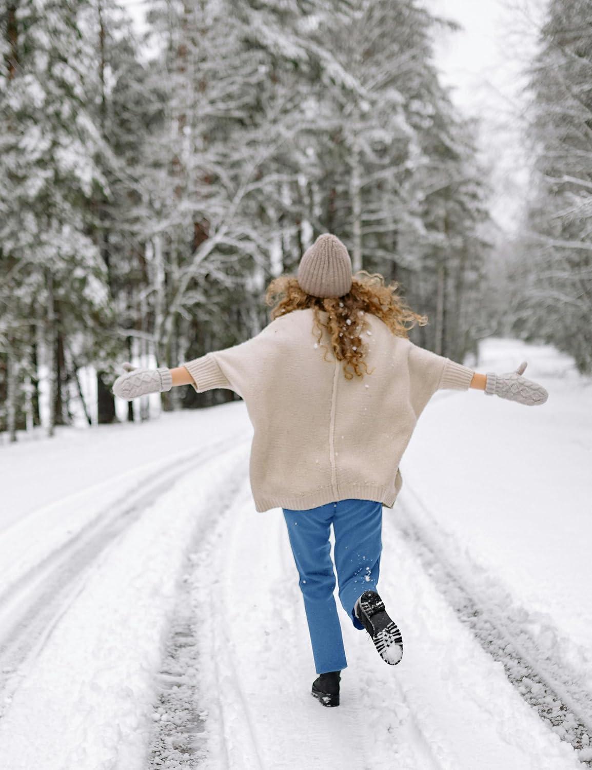 imageMAGCOMSEN Womens Sherpa Lined Sweatpants with Pockets Warm Thick Fleece Winter Casual Lounge PantsBlue