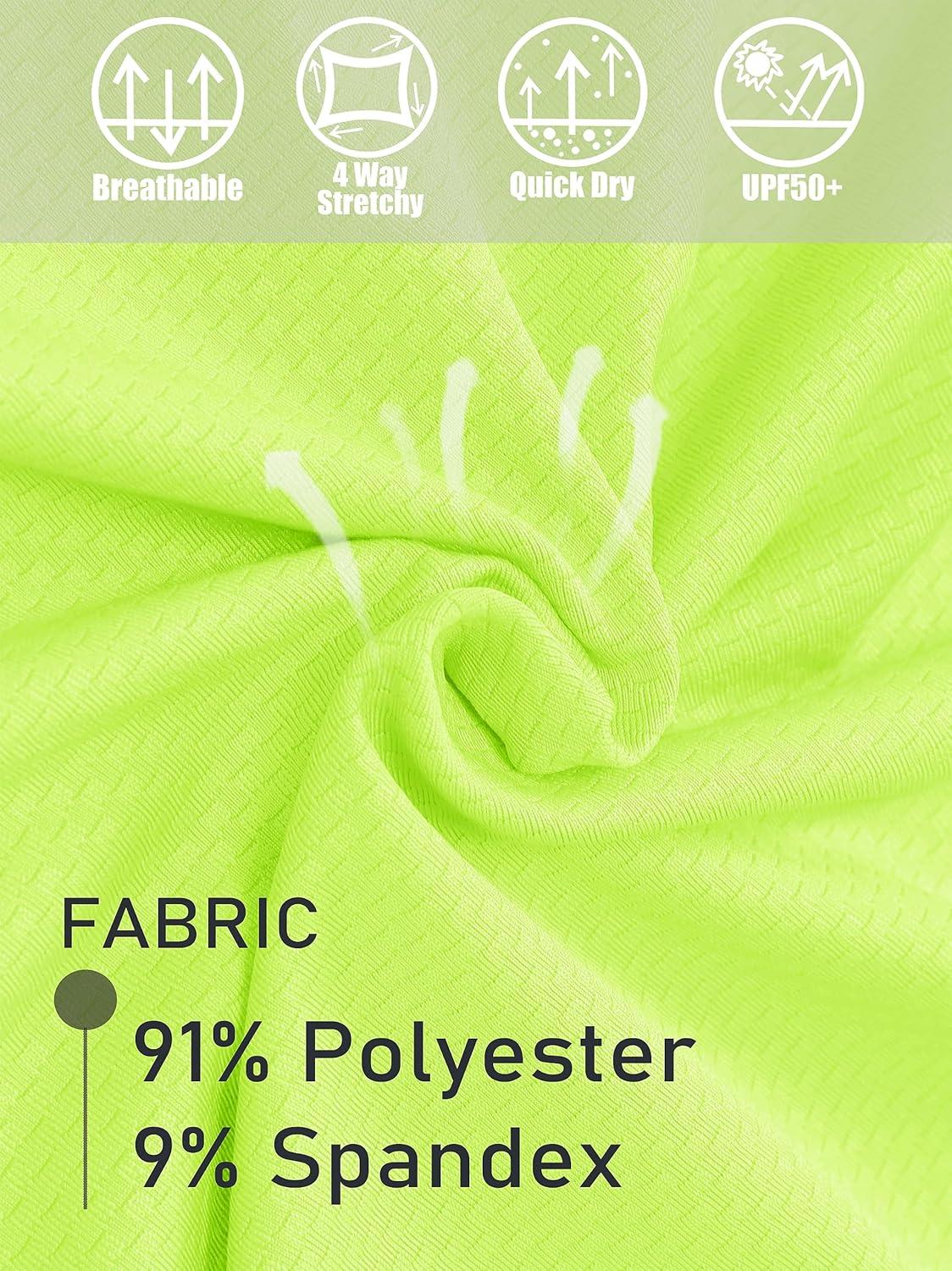 imageMAGCOMSEN Womens Sun Hoodie UPF 50 Long Sleeve Shirts for Hiking Fishing Athletic Lightweight UV HoodieFluorescent Green