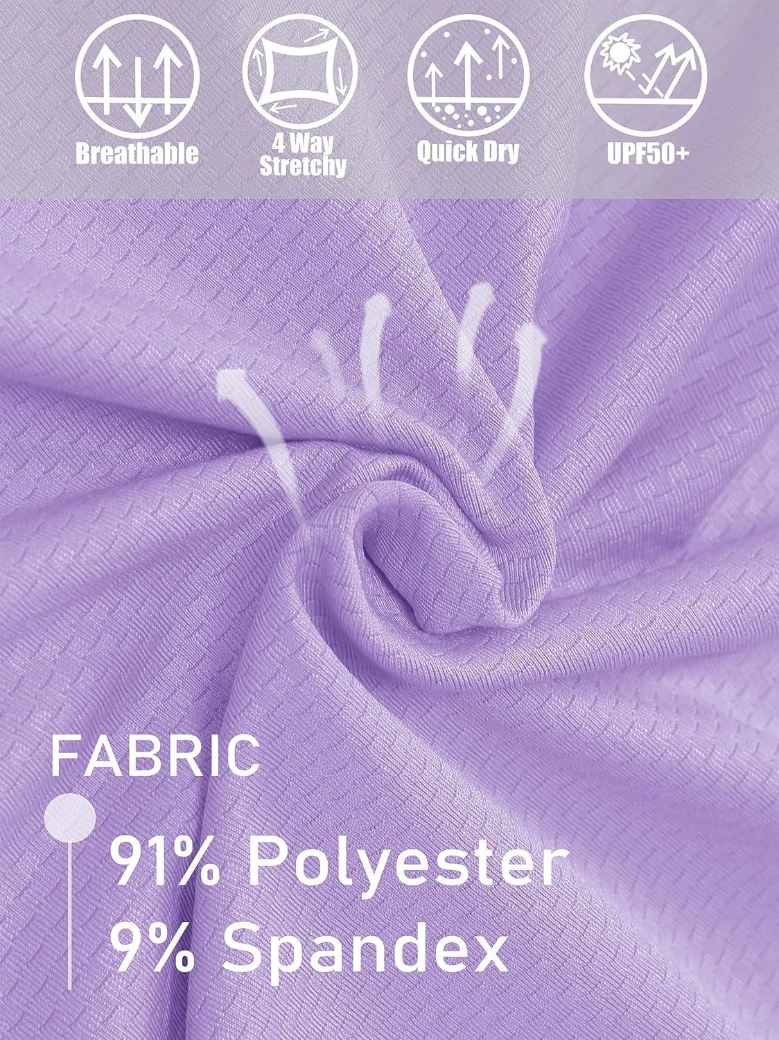 imageMAGCOMSEN Womens Sun Hoodie UPF 50 Long Sleeve Shirts for Hiking Fishing Athletic Lightweight UV HoodieLight Purple