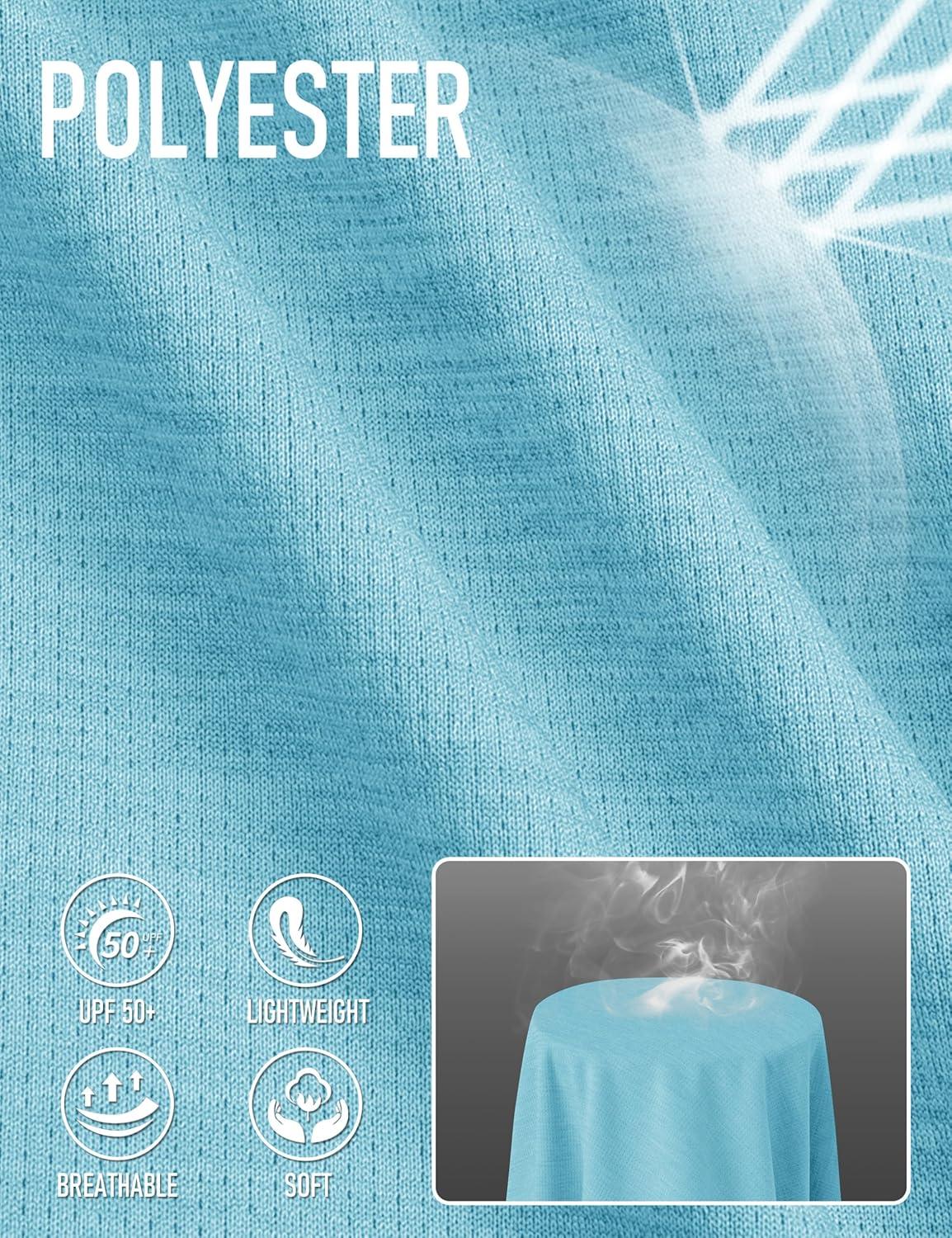 imageMAGCOMSEN Womens Sun Protection Hoodie Shirts UPF 50 Long Sleeve Top Quick Dry Lightweight for Hiking AthleticAqua Blue