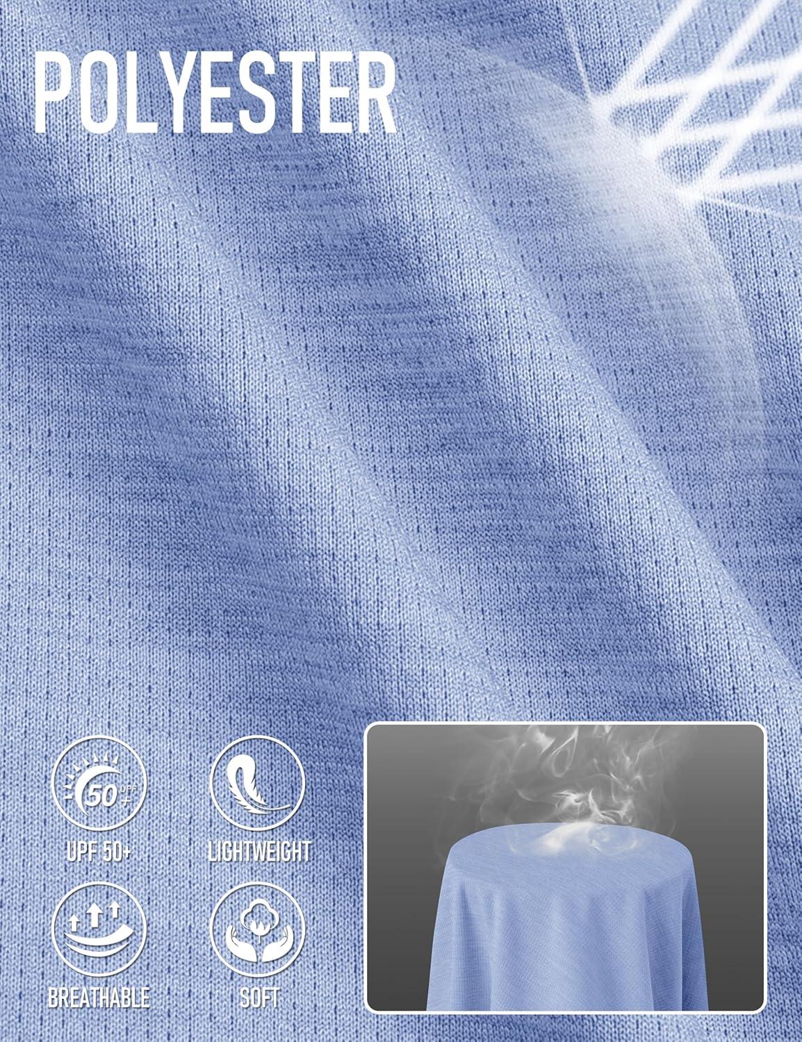 imageMAGCOMSEN Womens Sun Protection Hoodie Shirts UPF 50 Long Sleeve Top Quick Dry Lightweight for Hiking AthleticLight Blue