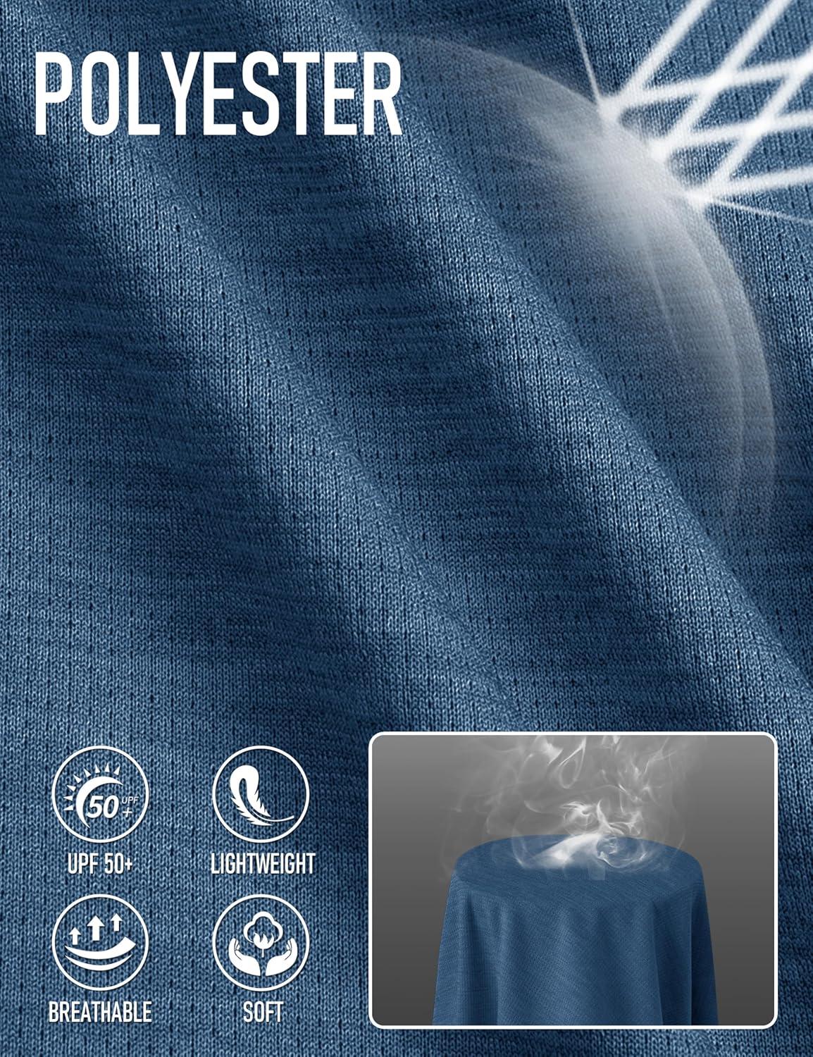 imageMAGCOMSEN Womens Sun Protection Hoodie Shirts UPF 50 Long Sleeve Top Quick Dry Lightweight for Hiking AthleticMedium Blue