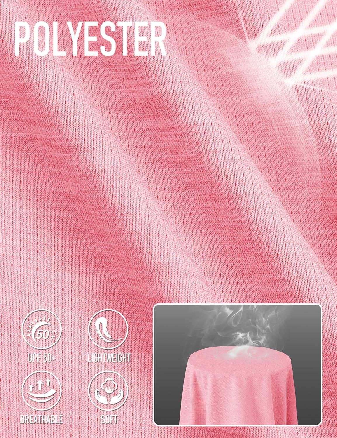 imageMAGCOMSEN Womens Sun Protection Hoodie Shirts UPF 50 Long Sleeve Top Quick Dry Lightweight for Hiking AthleticPink