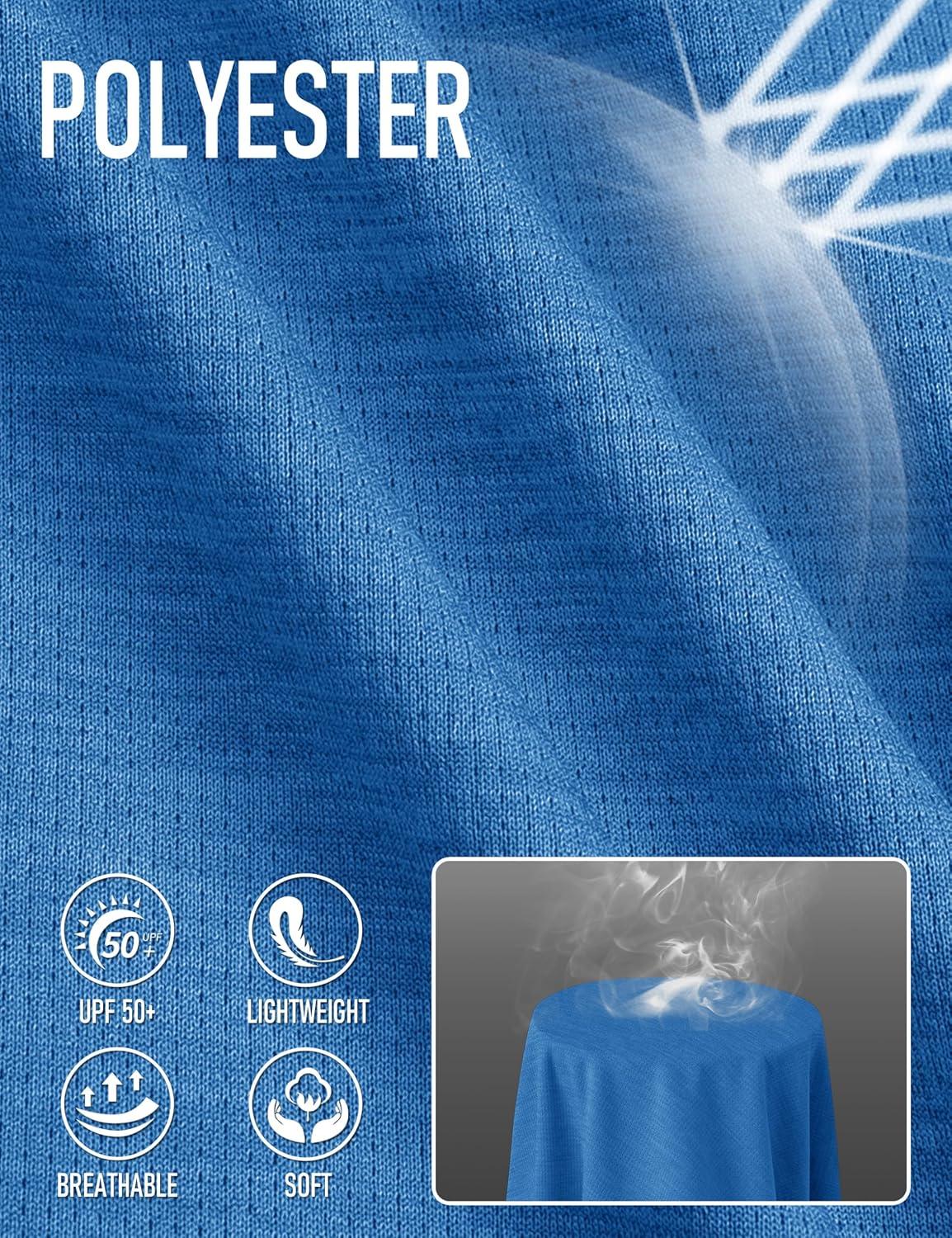 imageMAGCOMSEN Womens Sun Protection Hoodie Shirts UPF 50 Long Sleeve Top Quick Dry Lightweight for Hiking AthleticSea Blue