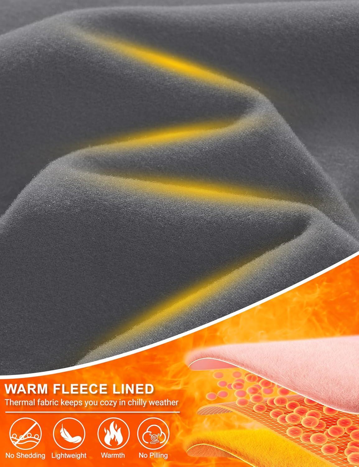 imageMAGCOMSEN Womens Thermal Shirts Long Sleeve Fleece Lined Shirt Workout Tops Athletic Base Layer Running Hiking WinterDark Grey