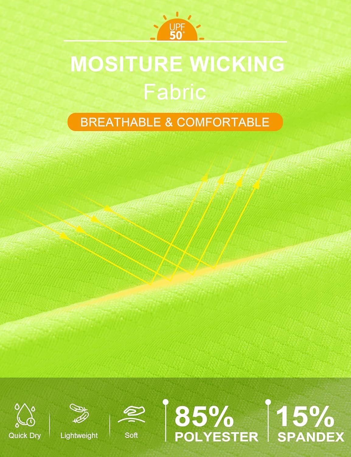 imageMAGCOMSEN Womens UPF 50 Lightweight Zip Up Jackets Cropped Athletic Workout UV Protection Sun Shirt RunningFluorescent Green