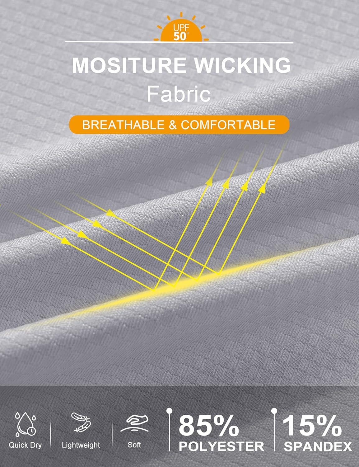 imageMAGCOMSEN Womens UPF 50 Lightweight Zip Up Jackets Cropped Athletic Workout UV Protection Sun Shirt RunningLight Grey