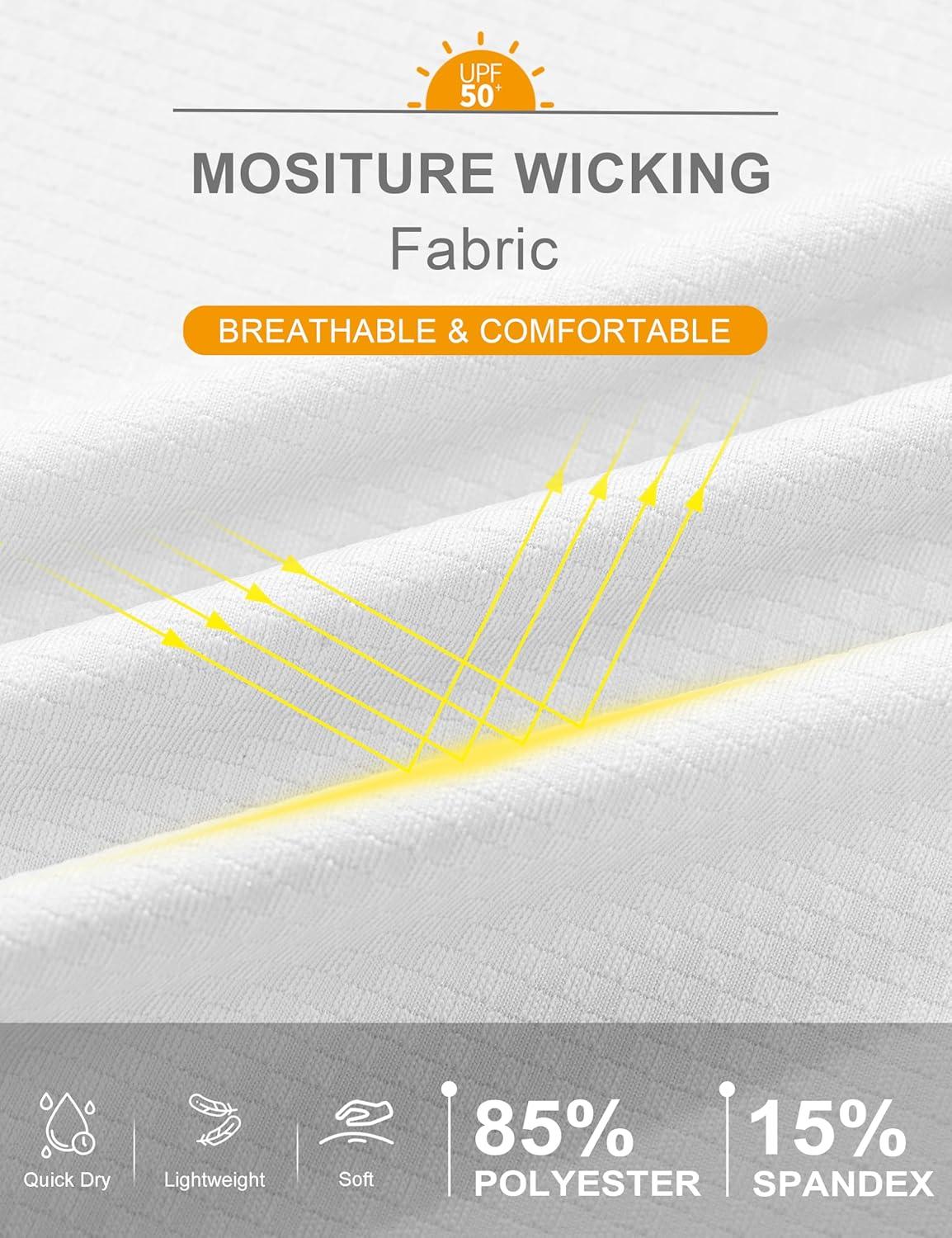 imageMAGCOMSEN Womens UPF 50 Lightweight Zip Up Jackets Cropped Athletic Workout UV Protection Sun Shirt RunningWhite