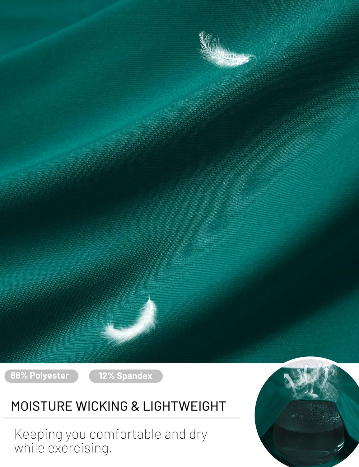 imageMAGCOMSEN Womens Workout Tank Top Athletic Muscle Sleeveless Crew Neck Shirt UPF 80 Moisture Wicking Gym RunningEmerald Green