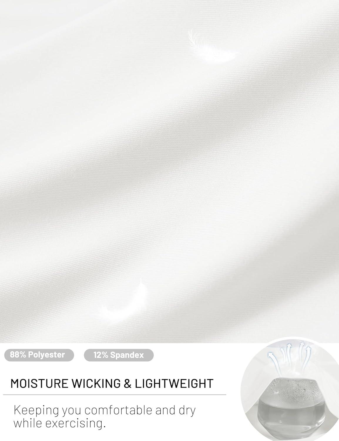 imageMAGCOMSEN Womens Workout Tank Top Athletic Muscle Sleeveless Crew Neck Shirt UPF 80 Moisture Wicking Gym RunningWhite