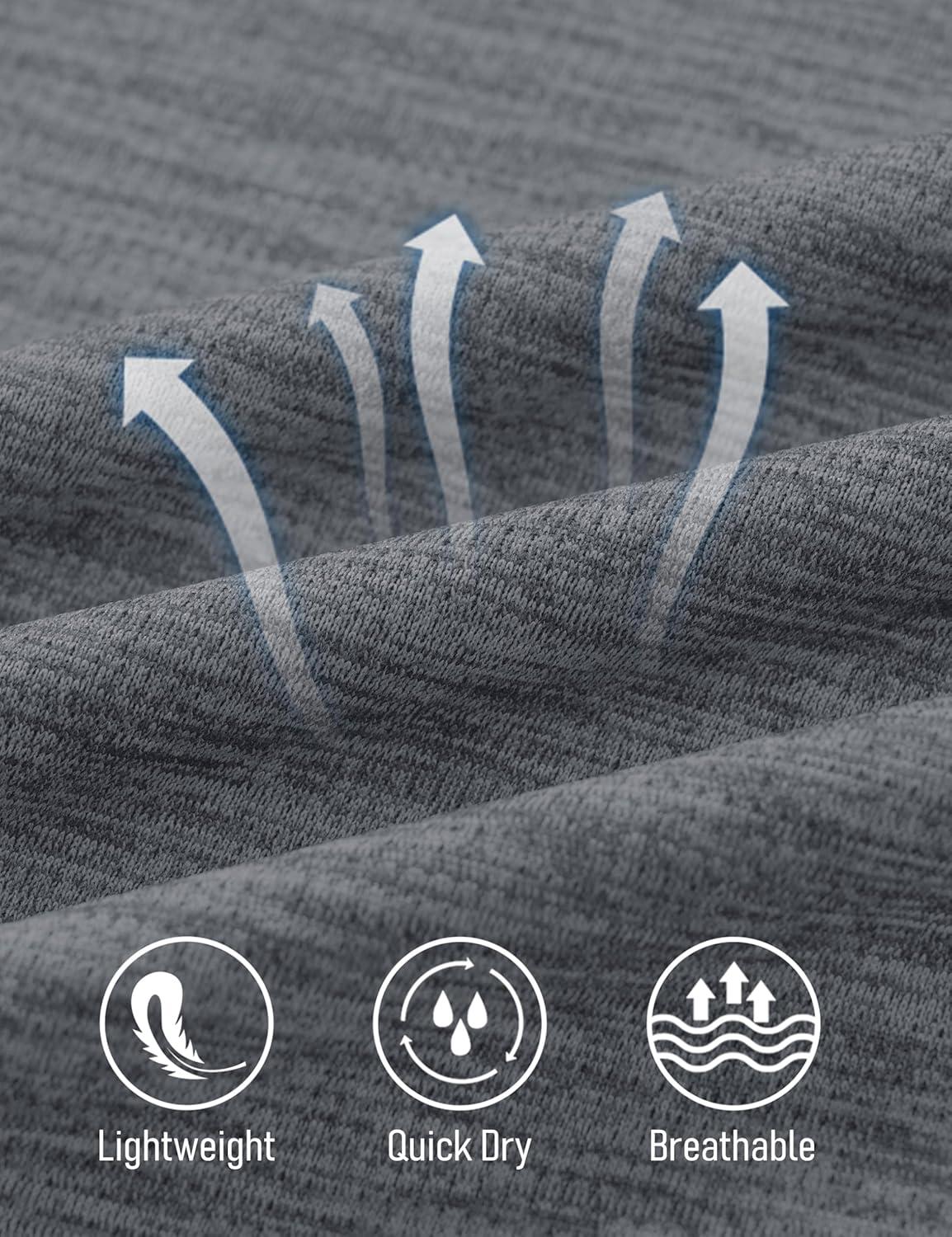 imageMAGCOMSEN Workout Tops for Women UPF 50 Quick Dry Short Sleeve Sun Protection VNeck Shirts Lightweight Hiking T ShirtsDark Grey