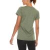 imageMAGCOMSEN 2 Pack Womens Short Sleeve Tees Moisture Wicking Shirts Summer V Neck Running TopsDblueAgreen