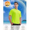 imageMAGCOMSEN 3 Pack Mens Short Sleeve Quick Dry Shirts Moisture Wicking UPF 50 Athletic Running Gym Workout Swim TShirtsFlgreenFlgreenFlgreen
