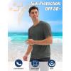 imageMAGCOMSEN 5 Pack Mens Short Sleeve UPF 50 Shirts Dry Fit Athletic Rash Guard Workout Running Swim Gym Performance TshirtsBlackDark GreyWhiteNavyLight Grey
