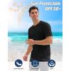 imageMAGCOMSEN 5 Pack Mens Short Sleeve UPF 50 Shirts Dry Fit Athletic Rash Guard Workout Running Swim Gym Performance TshirtsBlackNavyWhiteFluorescent GreenSky Blue