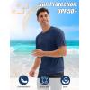 imageMAGCOMSEN 5 Pack Mens Short Sleeve UPF 50 Shirts Dry Fit Athletic Rash Guard Workout Running Swim Gym Performance TshirtsBlackNavyWhiteFluorescent GreenOrange