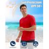 imageMAGCOMSEN 5 Pack Mens Short Sleeve UPF 50 Shirts Dry Fit Athletic Rash Guard Workout Running Swim Gym Performance TshirtsTomatoBlackNavyLight GreySky Blue