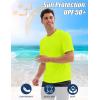 imageMAGCOMSEN 5 Pack Mens Short Sleeve UPF 50 Shirts Dry Fit Athletic Rash Guard Workout Running Swim Gym Performance TshirtsWhiteFluorescent GreenOrangeSky BlueBlack