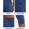 imageMAGCOMSEN Capri Pants Knee Length 34 Training Pants Men Workout Gym Shorts Capri Joggers Royal Blue