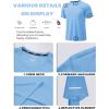 imageMAGCOMSEN Dry Fit Shirts for Men Sun Protection Athletic Short Sleeve Shirt Workout Gym Fishing Swim Rash GuardBlue