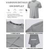 imageMAGCOMSEN Dry Fit Shirts for Men Sun Protection Athletic Short Sleeve Shirt Workout Gym Fishing Swim Rash GuardLightgrey