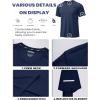 imageMAGCOMSEN Dry Fit Shirts for Men Sun Protection Athletic Short Sleeve Shirt Workout Gym Fishing Swim Rash GuardNavy