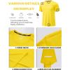 imageMAGCOMSEN Dry Fit Shirts for Men Sun Protection Athletic Short Sleeve Shirt Workout Gym Fishing Swim Rash GuardYellow