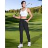 imageMAGCOMSEN Joggers for Women High Waisted Golf Pants Lightweight Hiking Pants Quick Dry Workout Running Athletic JoggersBlack