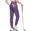 imageMAGCOMSEN Joggers for Women High Waisted Golf Pants Lightweight Hiking Pants Quick Dry Workout Running Athletic JoggersDark Purple