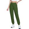 imageMAGCOMSEN Joggers for Women High Waisted Golf Pants Lightweight Hiking Pants Quick Dry Workout Running Athletic JoggersMilitary Green