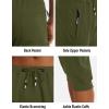 imageMAGCOMSEN Mens 34 Jogger Capri Pants with Zipper Pockets Knee Length Running Training Workout ShortsArmy Green