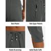imageMAGCOMSEN Mens 34 Jogger Capri Pants with Zipper Pockets Knee Length Running Training Workout ShortsDark Grey
