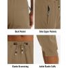 imageMAGCOMSEN Mens 34 Jogger Capri Pants with Zipper Pockets Knee Length Running Training Workout ShortsKhaki