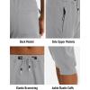 imageMAGCOMSEN Mens 34 Jogger Capri Pants with Zipper Pockets Knee Length Running Training Workout ShortsLight Grey