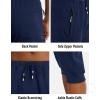 imageMAGCOMSEN Mens 34 Jogger Capri Pants with Zipper Pockets Knee Length Running Training Workout ShortsNavy