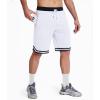 imageMAGCOMSEN Mens Athletic 10 Shorts Quick Dry Basketball Shorts Workout Gym Running Tennis Shorts Lightweight ShortsWhiteBlack